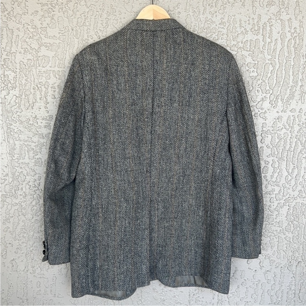 Vintage Harris Tweed Stafford Herringbone Wool Blazer Sports Coat Jacket - Picture 5 of 14